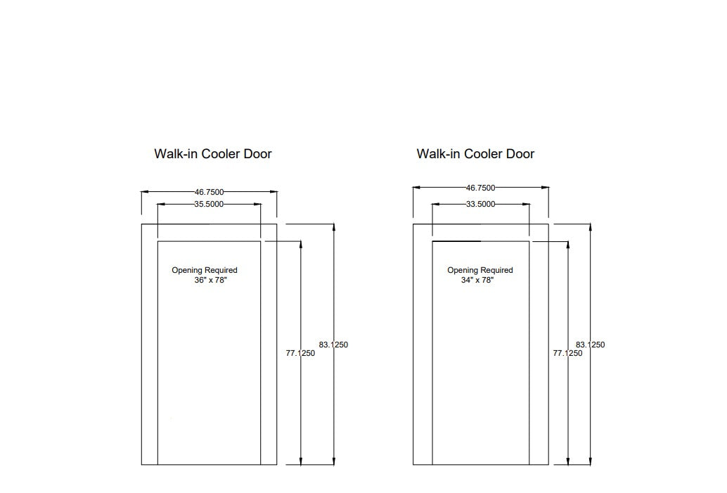 Walk-in Cooler/Freezer Plug Door
